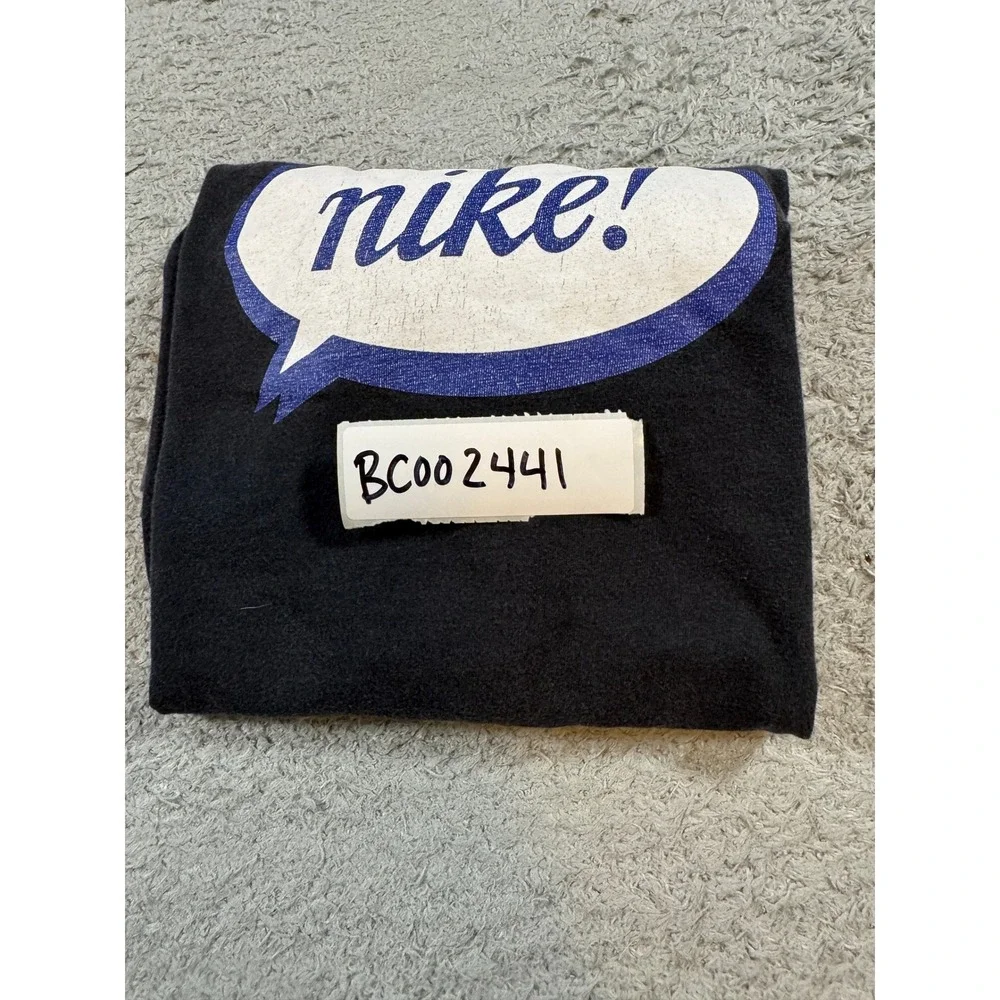 Nike Boys The Nike Tee T-Shirt Large Black Speech Bubble Graphic Cotton
